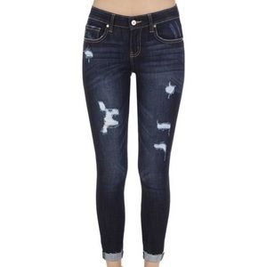 Distressed Cuffed Jeans